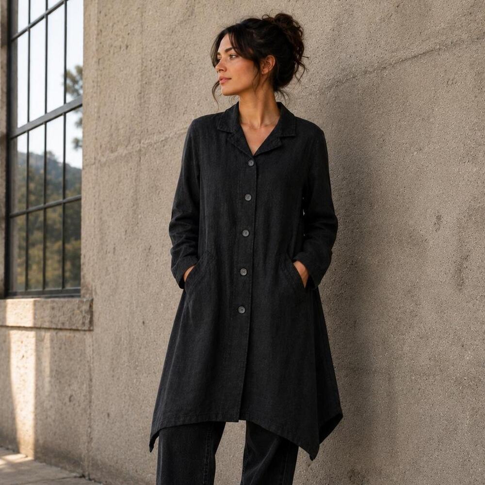 Cut Loose Charcoal Oversized Longline Jacket S